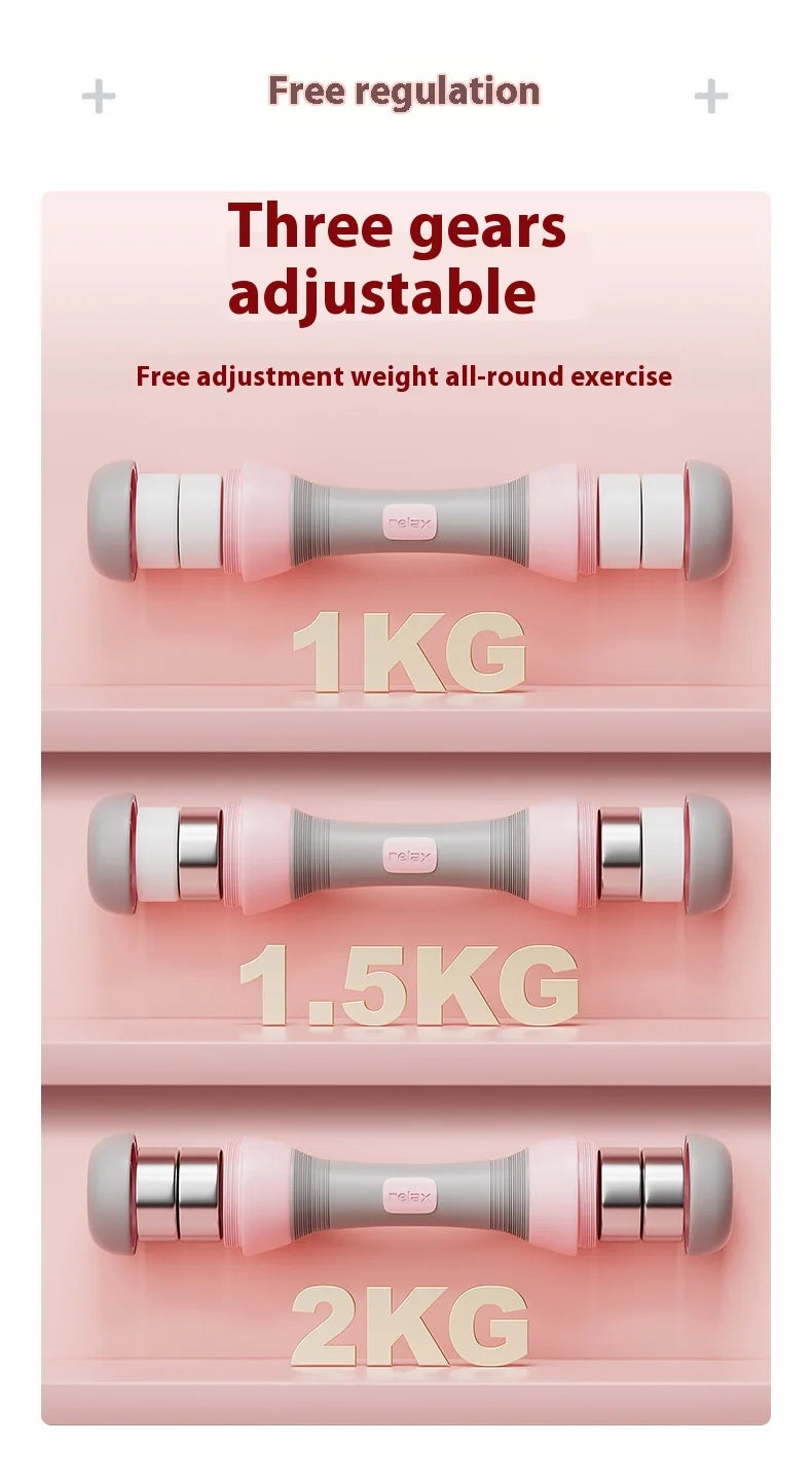 New Model Adjustable Non-Slip Dumbbell Home Fitness Gym Exercise Equipment 2/4kg Weight For Versatile Strength Training
