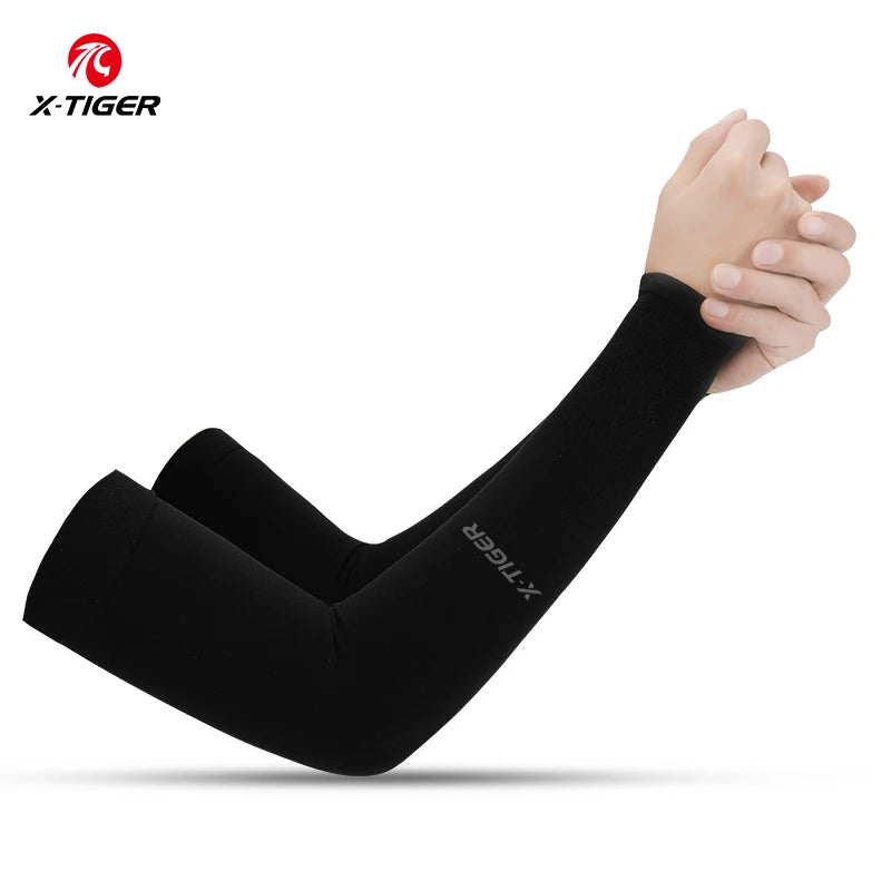 X-TIGER Cycling Arm Sleeves Ice Fabric Anti-UV Sunscreen Running Cycling Sleeve Outdoor Sport Cycling Arm Warmers Men Women