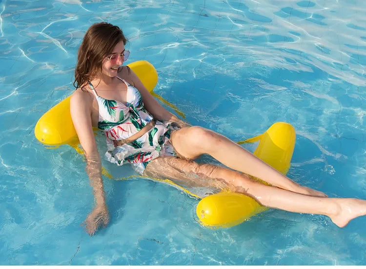 New Water Hammock Recliner Inflatable Floating Swimming Mattress Sea Swimming Ring Pool Party Toy Lounge Bed For Swimming