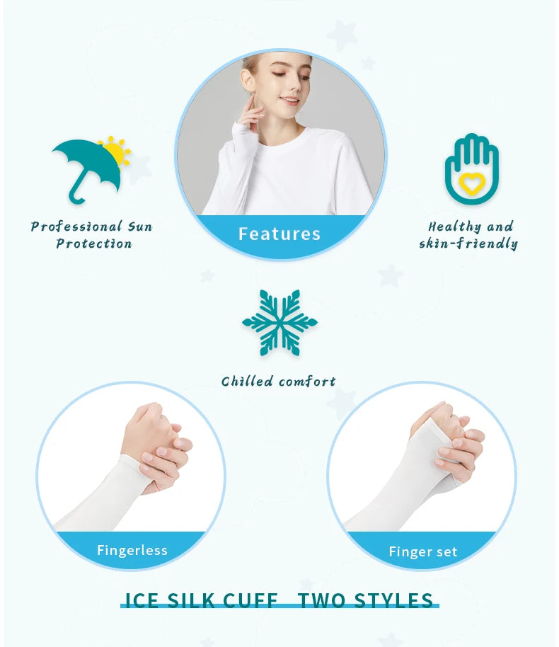 X-TIGER Cycling Arm Sleeves Ice Fabric Anti-UV Sunscreen Running Cycling Sleeve Outdoor Sport Cycling Arm Warmers Men Women