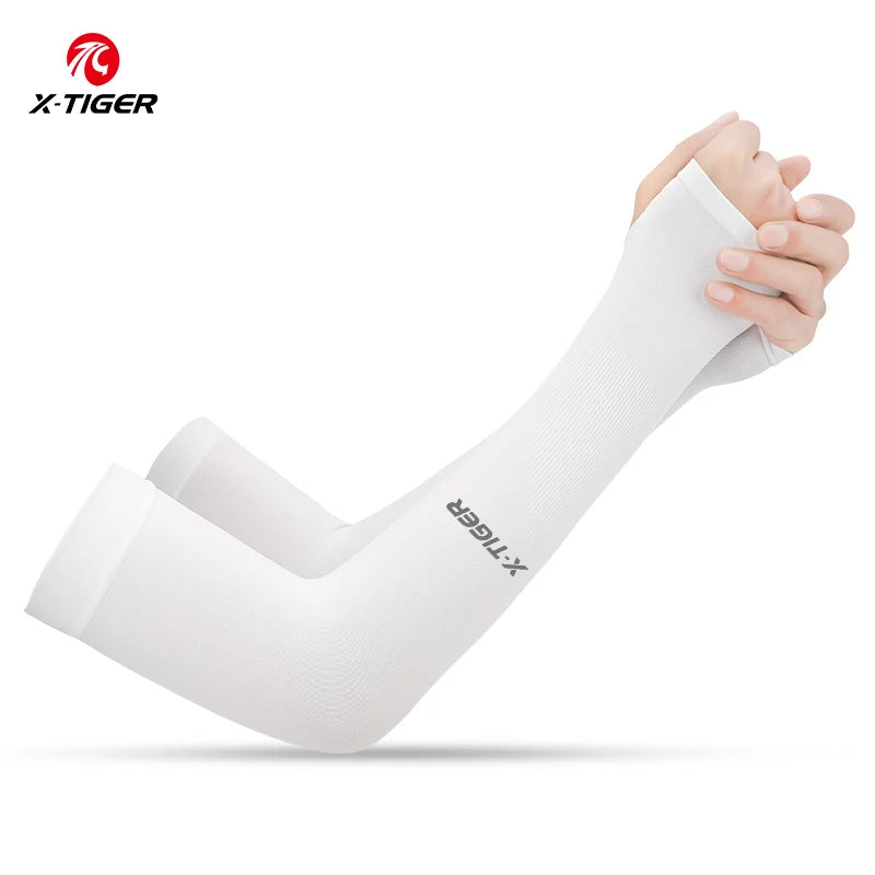 X-TIGER Cycling Arm Sleeves Ice Fabric Anti-UV Sunscreen Running Cycling Sleeve Outdoor Sport Cycling Arm Warmers Men Women