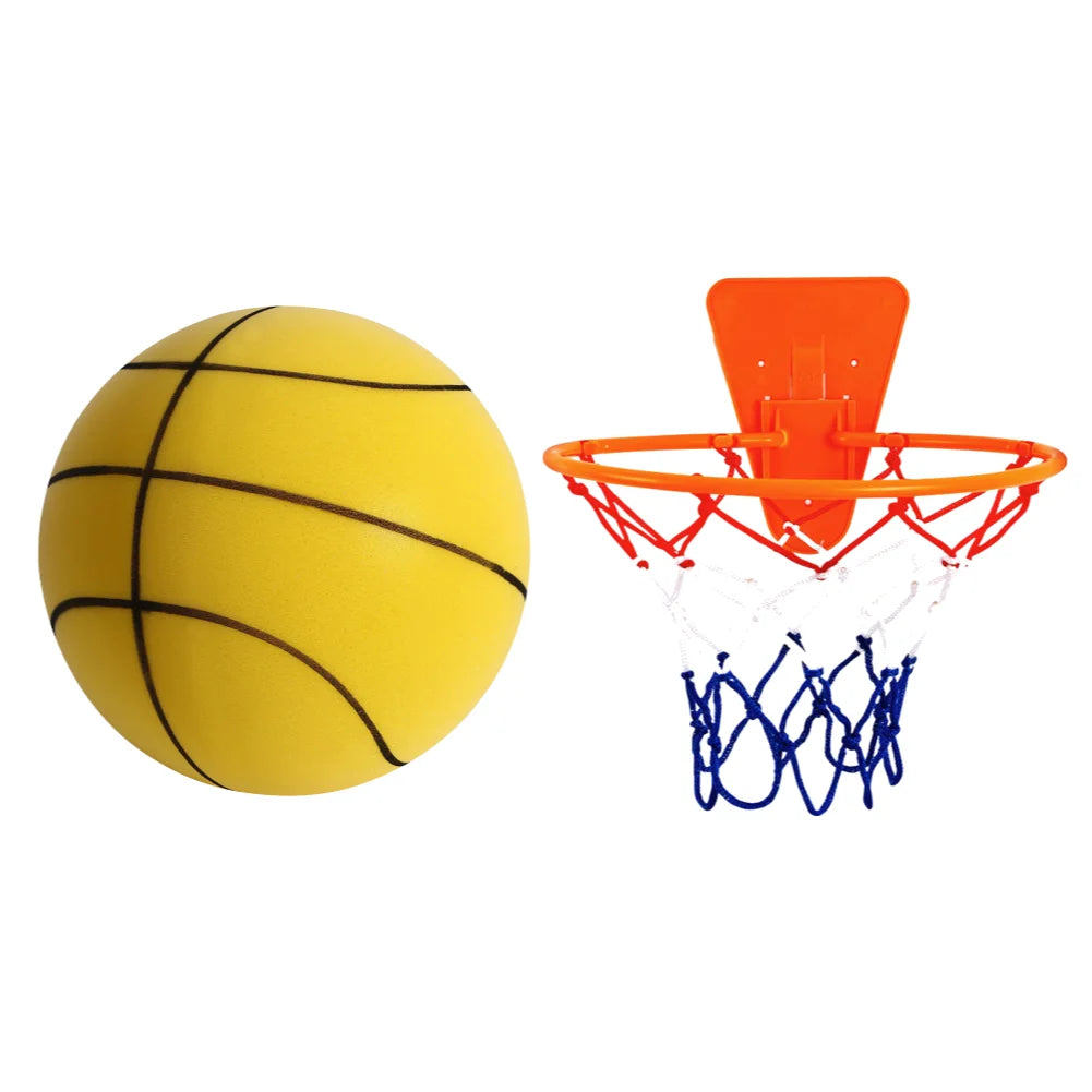 Kids Bouncing Mute Silent Basketball Squeezable Mute Bouncing Basketball Indoor Silent Ball Foam Basketball Bounce Football