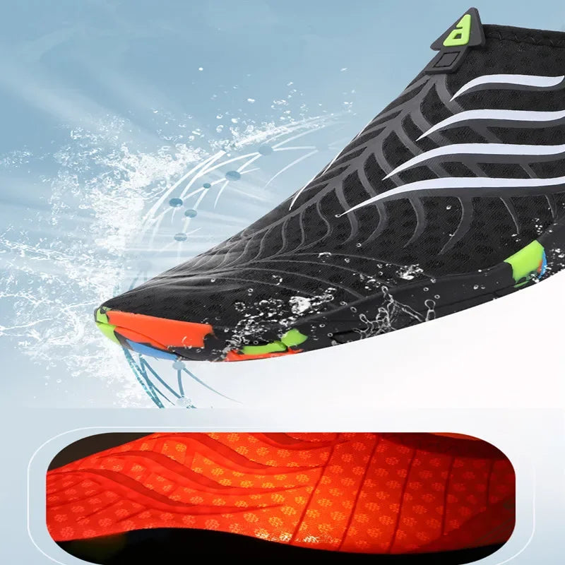 Mens Water Shoes Unisex Beach Sneaker Man Quick-Dry Aqua Socks Pool Shoes Wading Aerobics Barefoot Shoes
