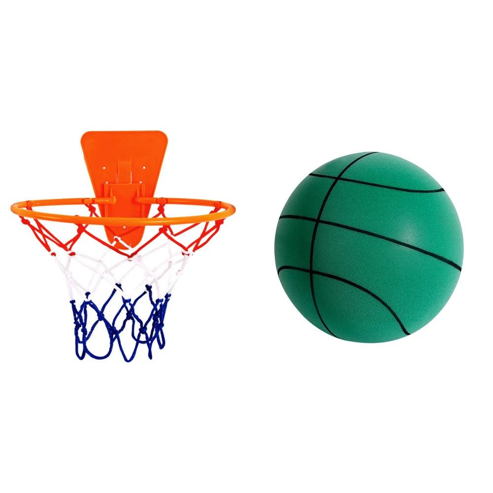 Kids Bouncing Mute Silent Basketball Squeezable Mute Bouncing Basketball Indoor Silent Ball Foam Basketball Bounce Football