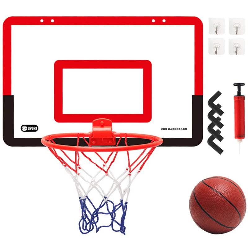 Indoor Children Safety Funny Game Kids Mini Home Exercise Basketball Hoop Set Wall Frame Stand Lifting Basket Hanging Backboard