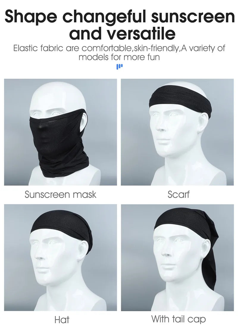 WEST BIKING Breathable Summer Cycling Headwear Ice Silk Anti UV Face Cover Outdoor Sport Running Scarf Dustproof Men Women Mask