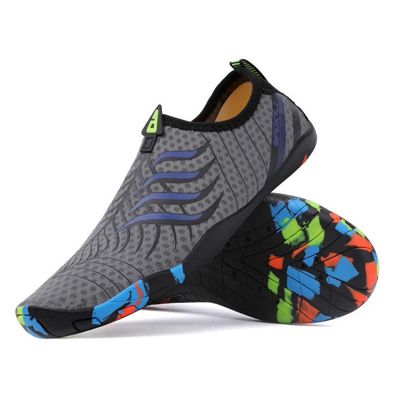 Mens Water Shoes Unisex Beach Sneaker Man Quick-Dry Aqua Socks Pool Shoes Wading Aerobics Barefoot Shoes