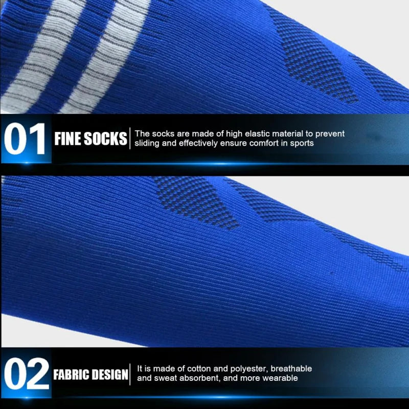 Kids Soccer Football Socks Stockings High Quality Long Tube Knee Cotton Legging Baseball Running Sport Boy Girl Children Socks