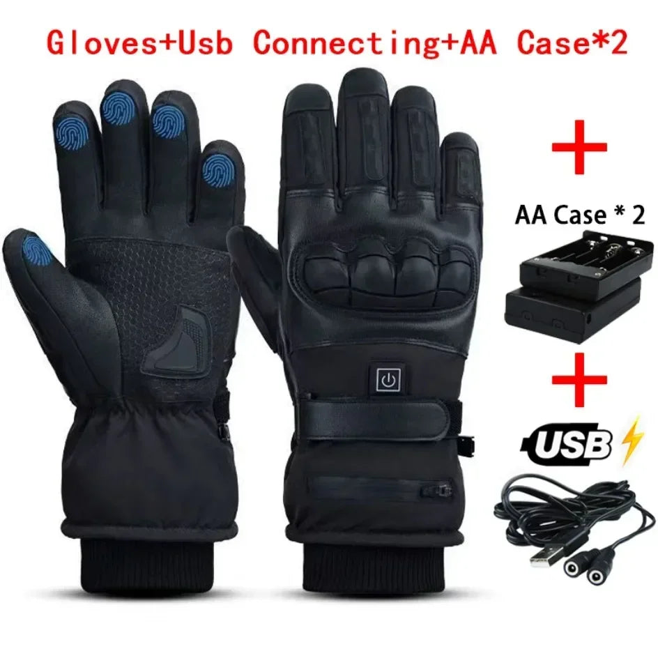 heated Tatical Glove Motorcycle Gloves Man Bicycle Supplies for You Automobiles and Motorcycles Bike Accessories Men's Cycling