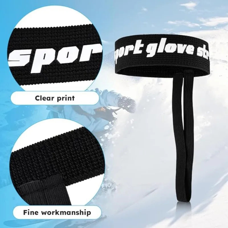 Elastic Wrist Straps for Ski and Snowboard Gloves Adjustable Ski Glove Lead for Men and Women Sport Skiing Glove Safet-y Strap