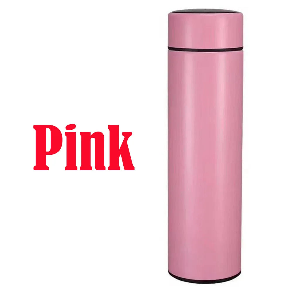 Custom Name Coffee/Tea thermos, 500ml Smart Coffee bottle, LED Temperature Display Tea Infuser Bottle, Sports Water Bottle