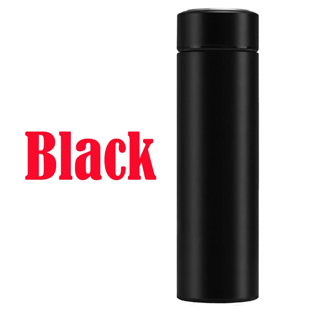 Custom Name Coffee/Tea thermos, 500ml Smart Coffee bottle, LED Temperature Display Tea Infuser Bottle, Sports Water Bottle