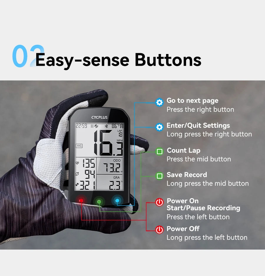 GPS Bike Computer Wireless CYCPLUS M1 Waterproof Speedometer Odometer ANT+ Bluetooth5.0 Cycling Bicycle Accessories