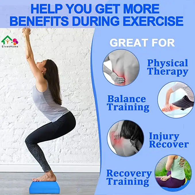 Soft Balance Pad TPE Yoga Mat Foam Exercise Pad Thick Balance Cushion Fitness Yoga Pilates Balance Board for Physical Therapy