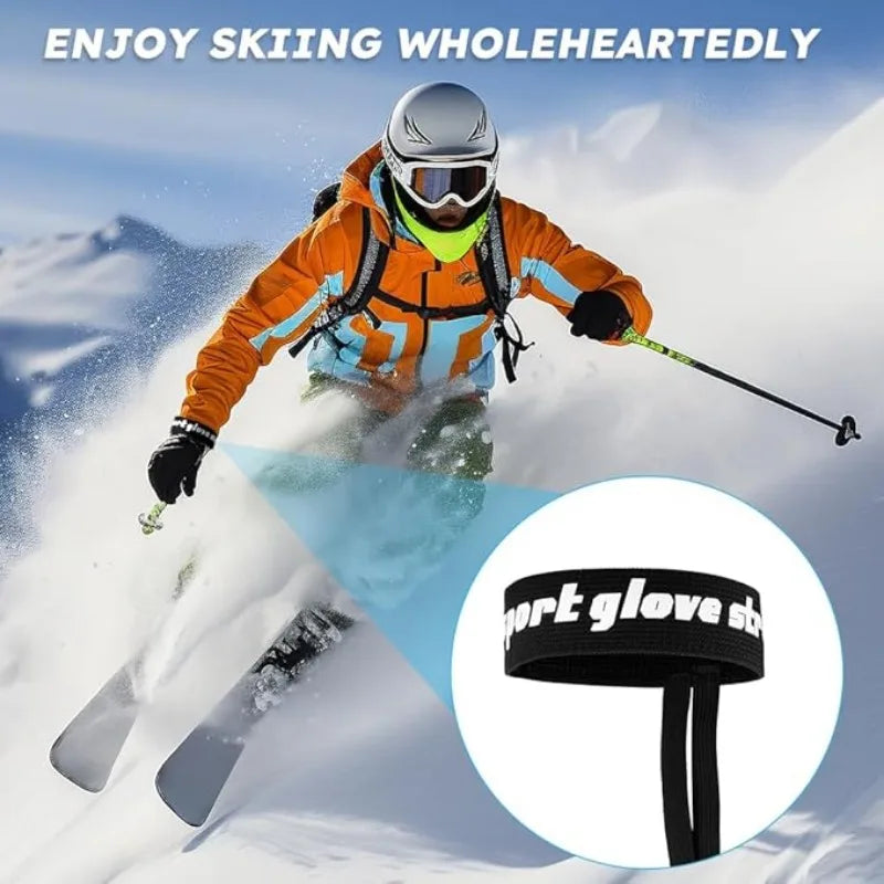 Elastic Wrist Straps for Ski and Snowboard Gloves Adjustable Ski Glove Lead for Men and Women Sport Skiing Glove Safet-y Strap