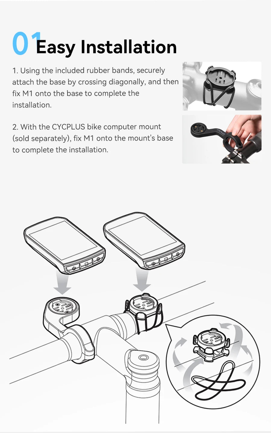 GPS Bike Computer Wireless CYCPLUS M1 Waterproof Speedometer Odometer ANT+ Bluetooth5.0 Cycling Bicycle Accessories