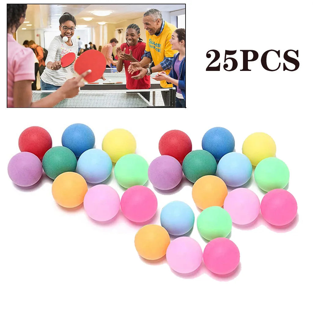 10/25/50Pcs Colored Pong Balls 40mm Entertainment Table Tennis Balls