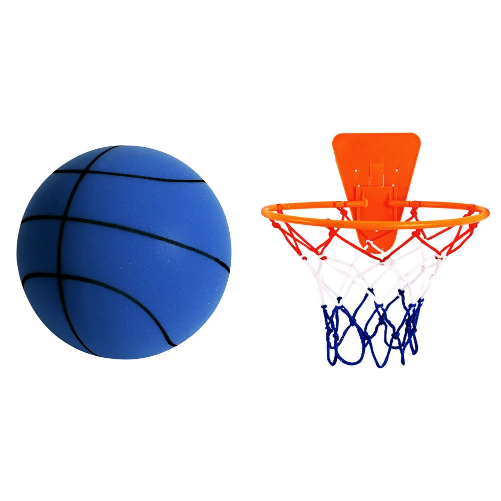 Kids Bouncing Mute Silent Basketball Squeezable Mute Bouncing Basketball Indoor Silent Ball Foam Basketball Bounce Football