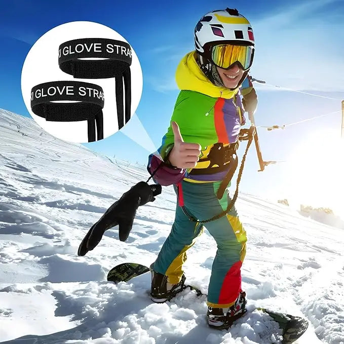 Elastic Wrist Straps for Ski and Snowboard Gloves Adjustable Ski Glove Lead for Men and Women Sport Skiing Glove Safet-y Strap