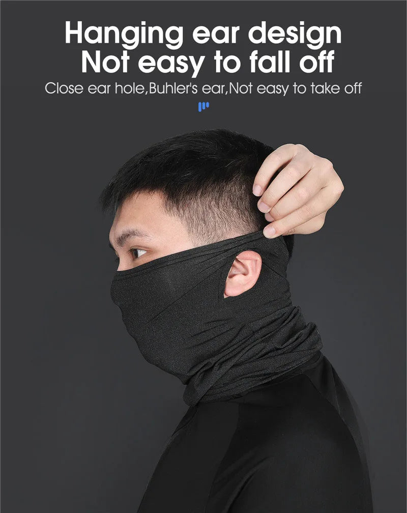 WEST BIKING Breathable Summer Cycling Headwear Ice Silk Anti UV Face Cover Outdoor Sport Running Scarf Dustproof Men Women Mask