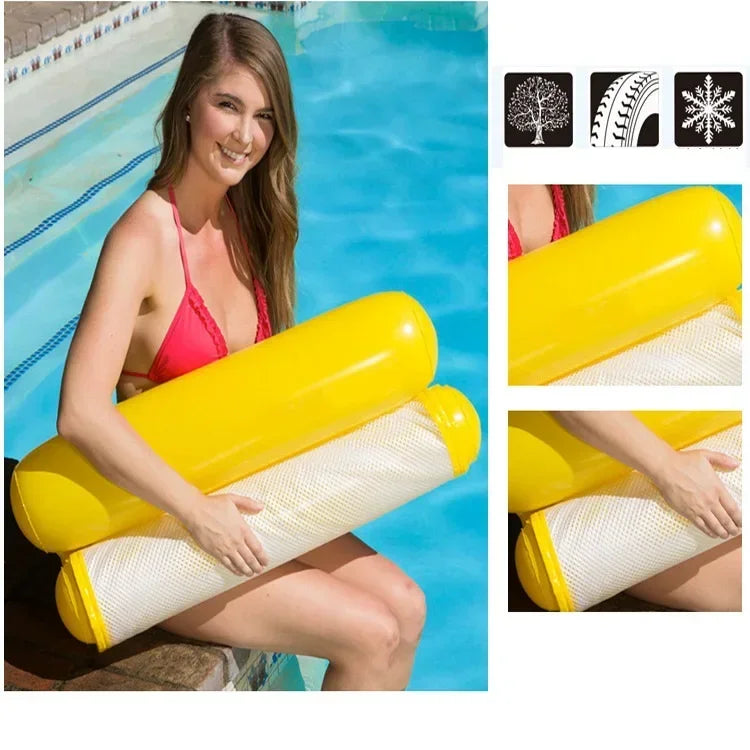 New Water Hammock Recliner Inflatable Floating Swimming Mattress Sea Swimming Ring Pool Party Toy Lounge Bed For Swimming