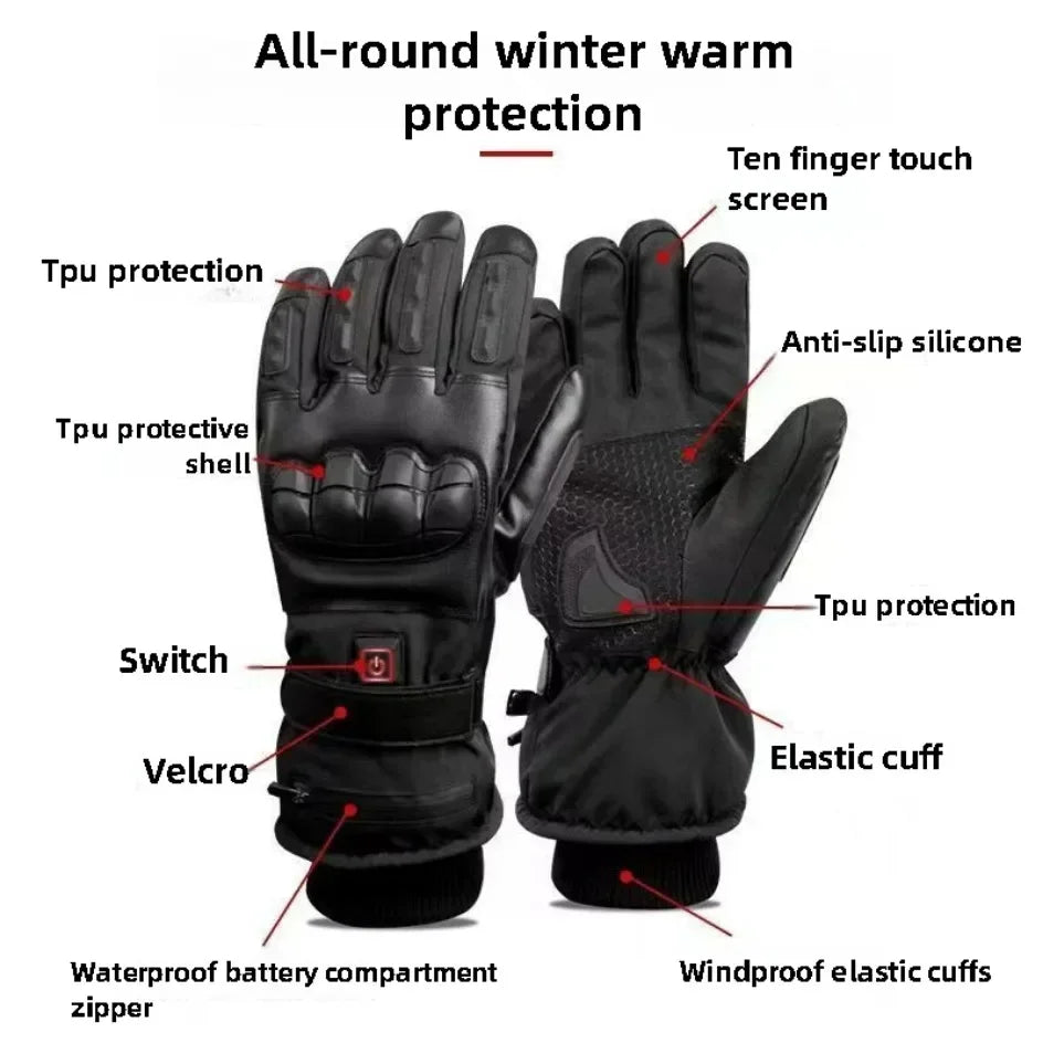 heated Tatical Glove Motorcycle Gloves Man Bicycle Supplies for You Automobiles and Motorcycles Bike Accessories Men's Cycling