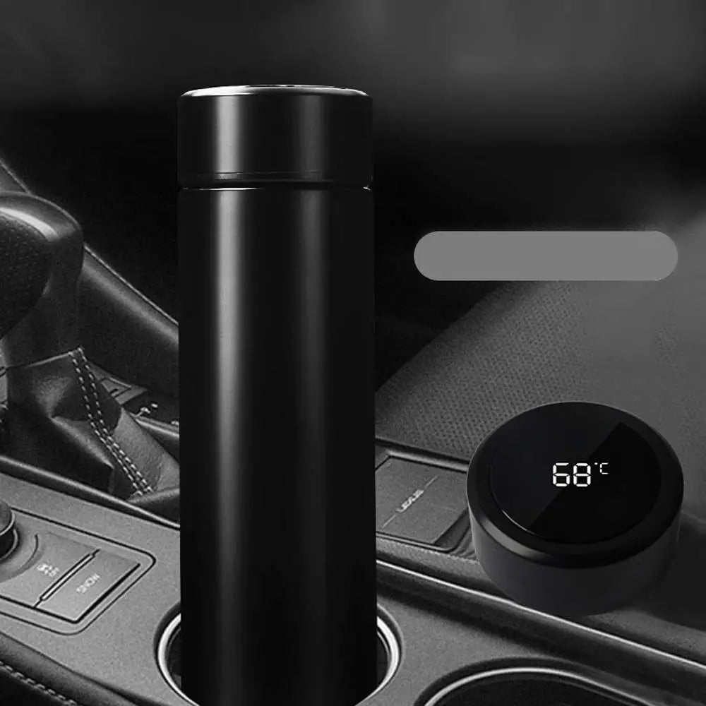 Custom Name Coffee/Tea thermos, 500ml Smart Coffee bottle, LED Temperature Display Tea Infuser Bottle, Sports Water Bottle