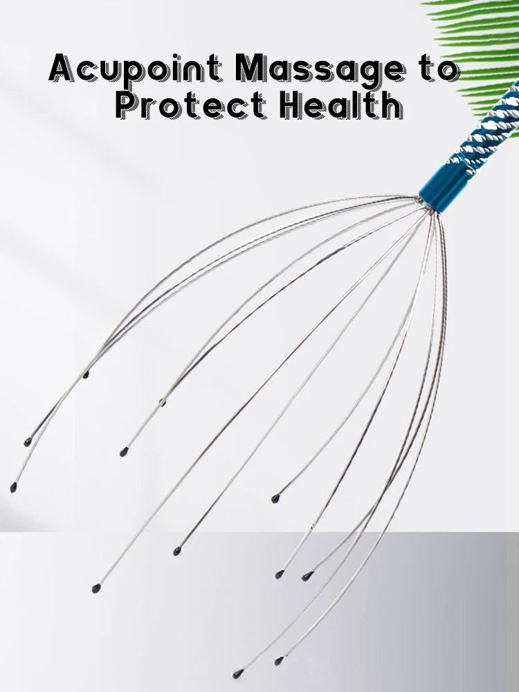 2PCS Head Massager Head Scratching Octopus Scalp Non Soul Extractor Divine Tool Hair G Head Massager Head Press Release Massager