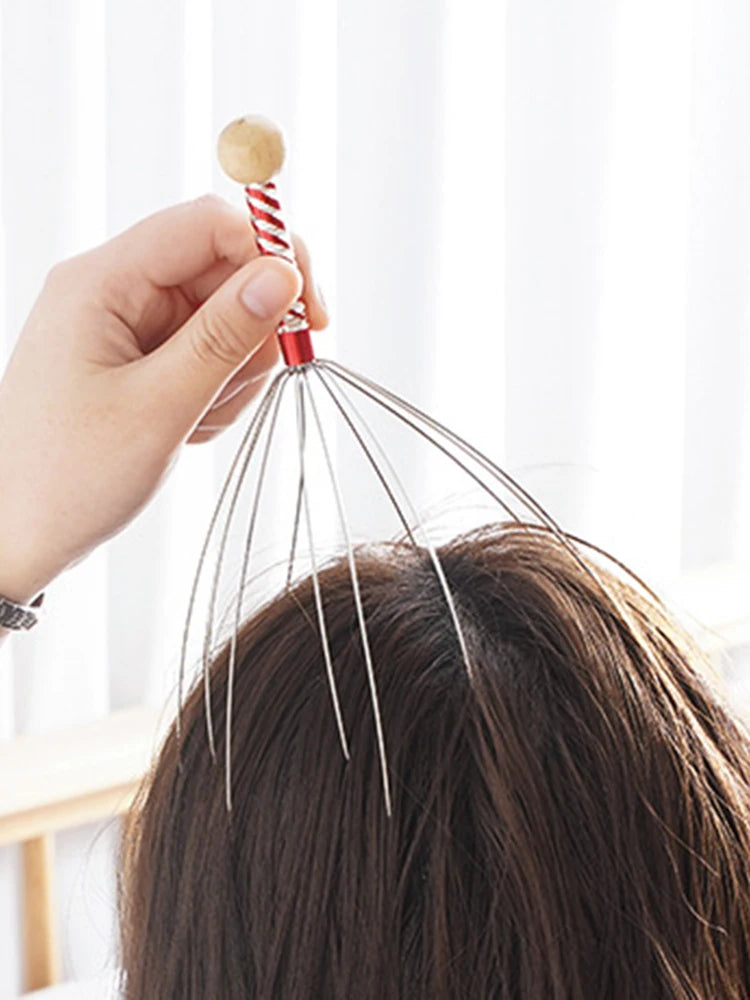 2PCS Head Massager Head Scratching Octopus Scalp Non Soul Extractor Divine Tool Hair G Head Massager Head Press Release Massager