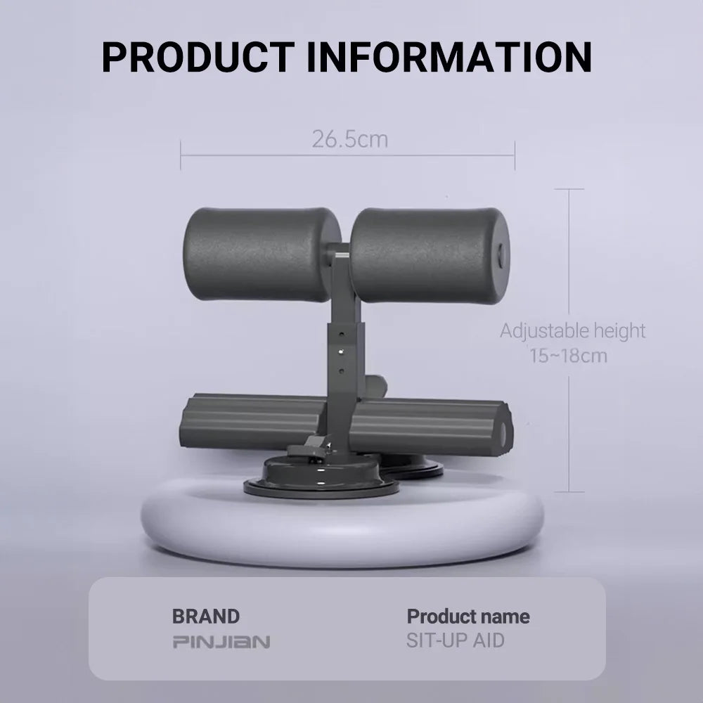 Sit Up Assistant Exercised Abdomen Arms Stomach Thighs LegsThin Fitness Suction Cup Type Sit Up Bar Self-Suction abs machine