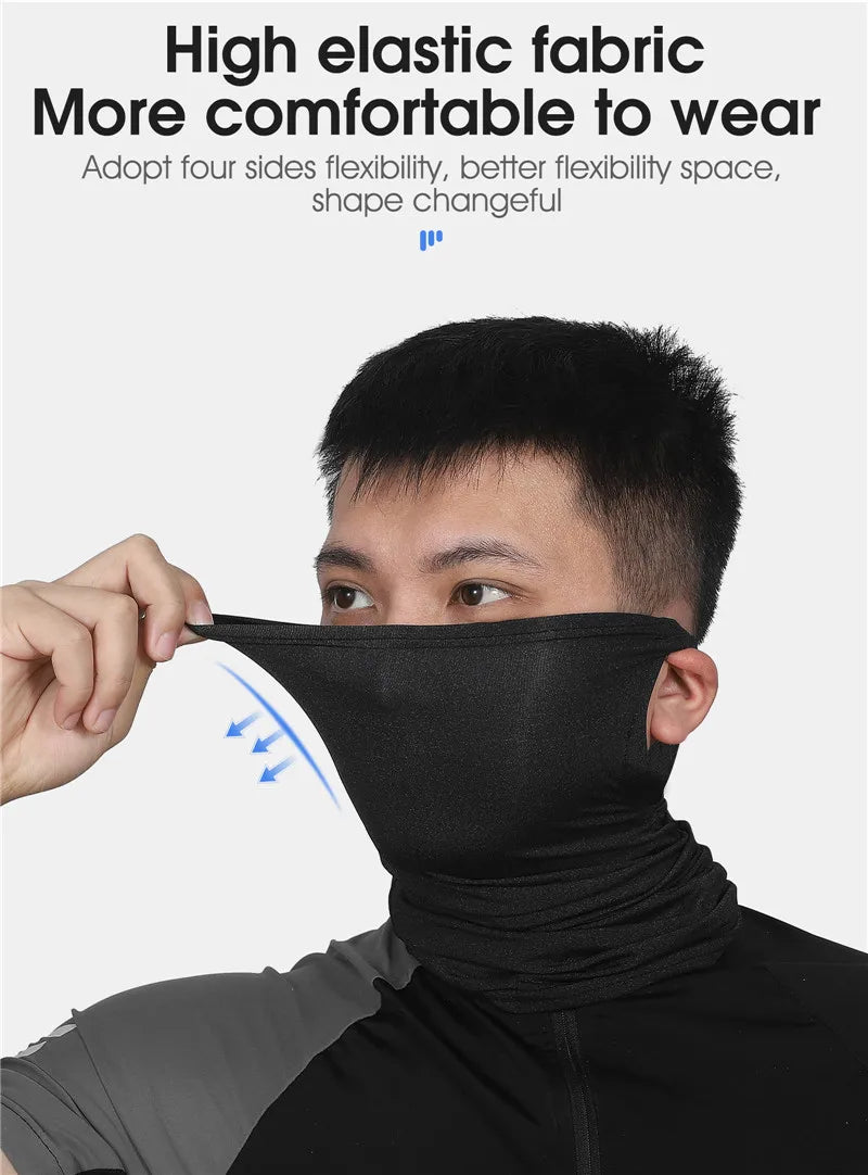 WEST BIKING Breathable Summer Cycling Headwear Ice Silk Anti UV Face Cover Outdoor Sport Running Scarf Dustproof Men Women Mask
