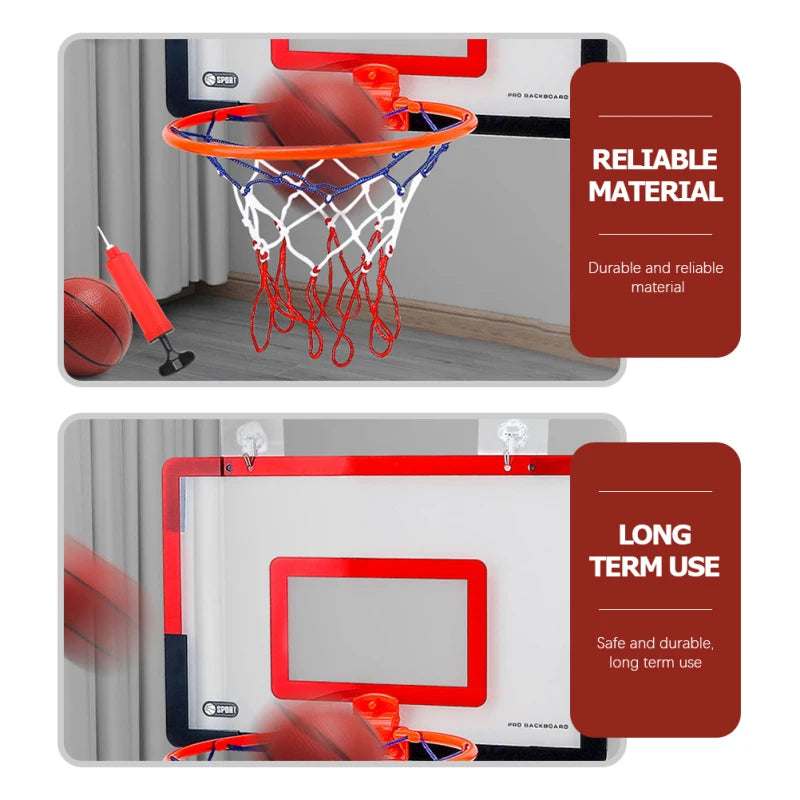 Indoor Children Safety Funny Game Kids Mini Home Exercise Basketball Hoop Set Wall Frame Stand Lifting Basket Hanging Backboard