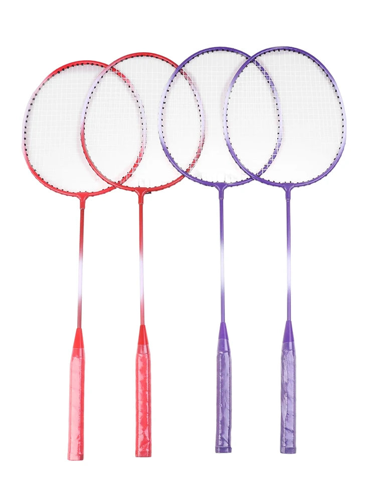 Professional Badminton Rackets Shuttlecocks and Carrying Bag Set Double Badminton Racquet Set Indoor Outdoor Speed Sports