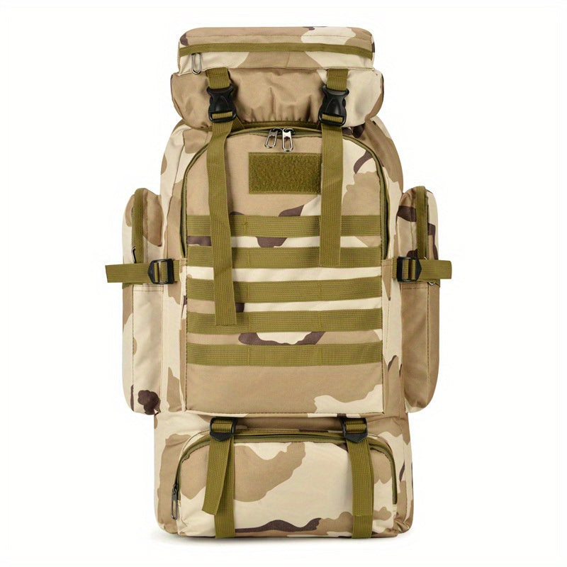 19.81gal Outdoor Hiking Camouflage Mountaineering Backpack With Large Capacity Sport Fitness Bag Gym Bag Halloween Black Friday Christmas Thanksgiving Gift - Deni Sport Health