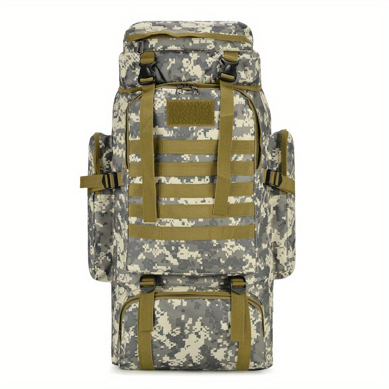 19.81gal Outdoor Hiking Camouflage Mountaineering Backpack With Large Capacity Sport Fitness Bag Gym Bag Halloween Black Friday Christmas Thanksgiving Gift - Deni Sport Health