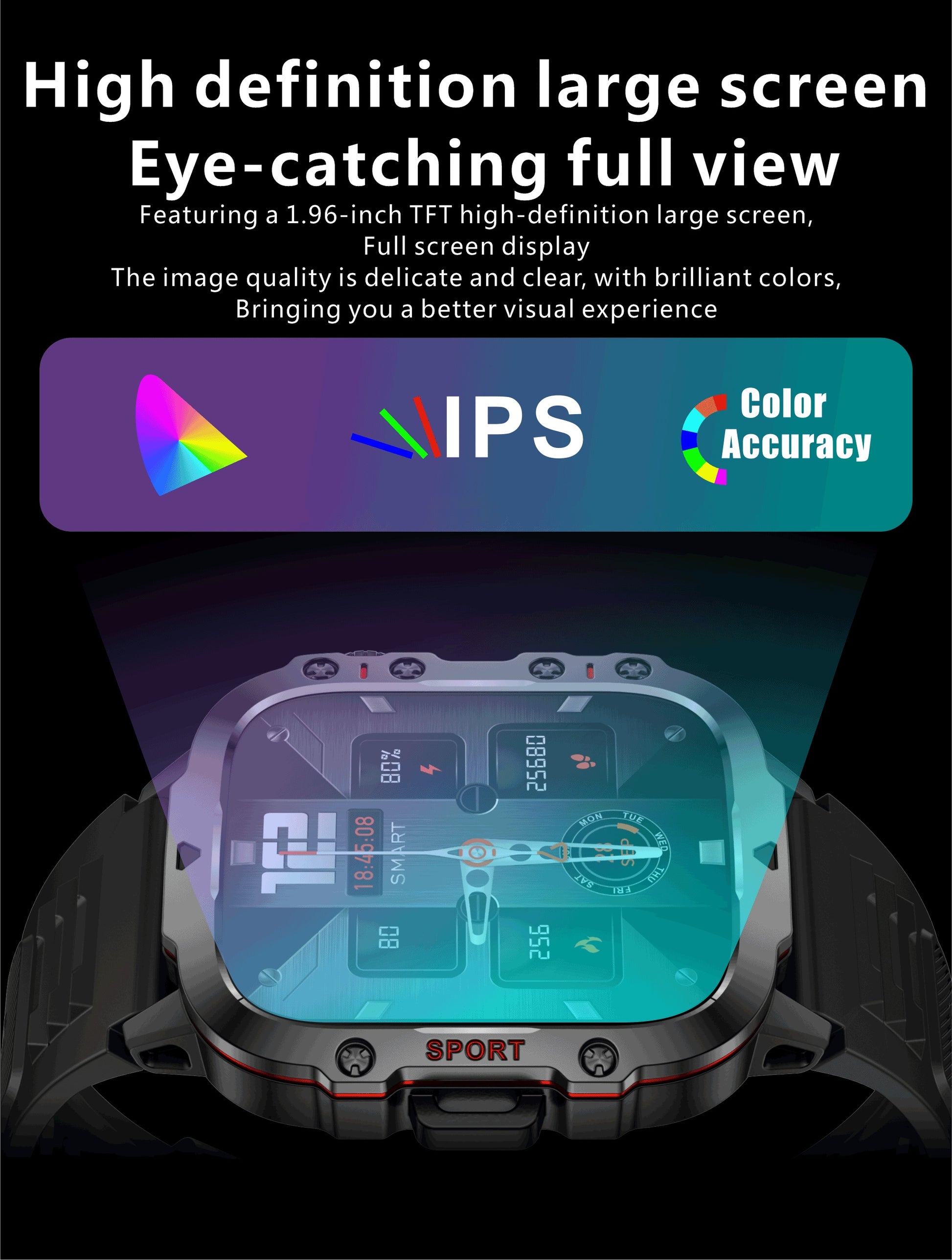 New Rugged Smart Watch Men Wireless Call IP68 Sport Fitness AI Voice Outdoor Smartwatch For Mobile Phones - Deni Sport Health