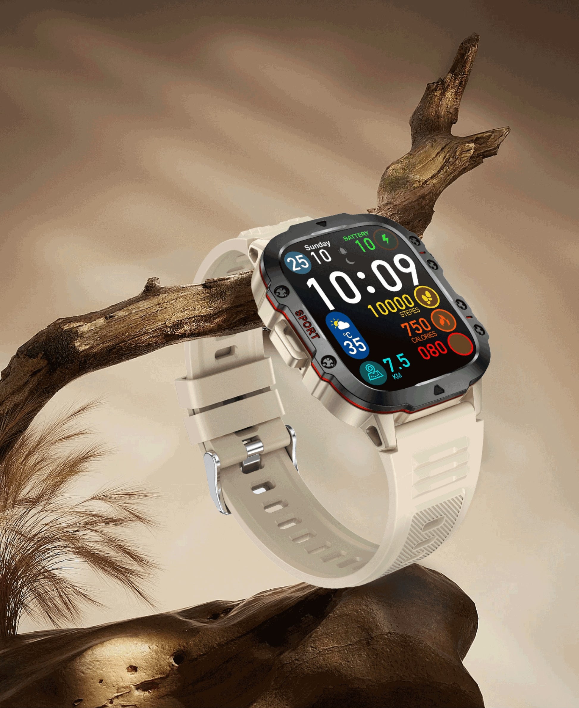 New Rugged Smart Watch Men Wireless Call IP68 Sport Fitness AI Voice Outdoor Smartwatch For Mobile Phones - Deni Sport Health