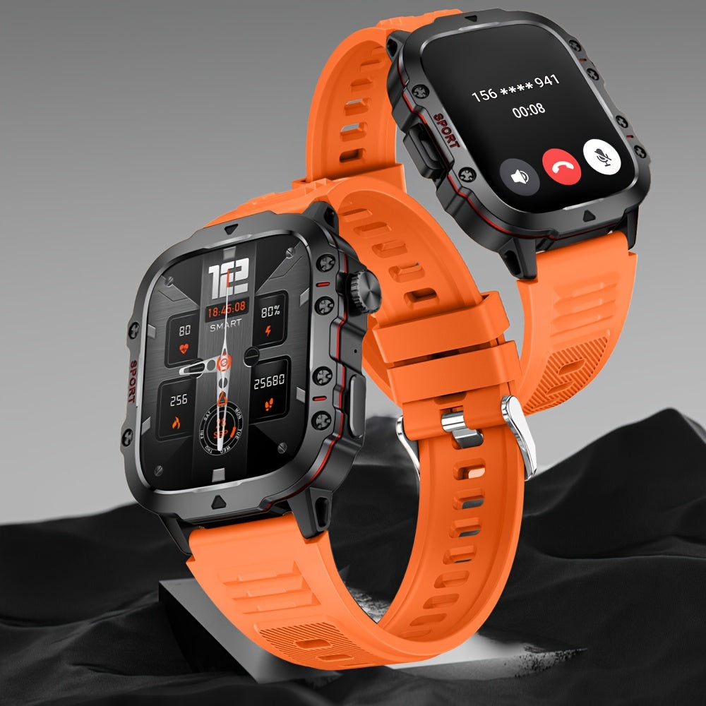 1pc Large 1.96" Touch Screen Smartwatch Pro - Multi-Sport Fitness Tracker, Answer/Make Calls, Message Notification, AI Control, Wireless Call, Heart Rate Monitor, Sleep Tracker, and More - Deni Sport Health