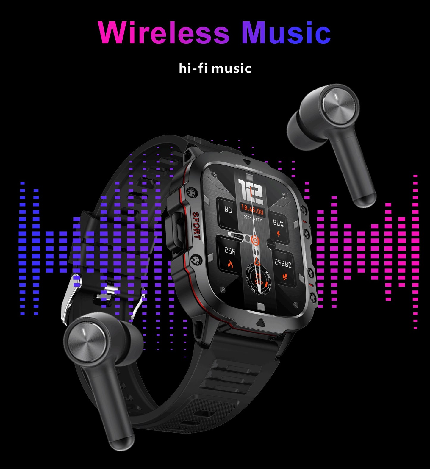 New Rugged Smart Watch Men Wireless Call IP68 Sport Fitness AI Voice Outdoor Smartwatch For Mobile Phones - Deni Sport Health