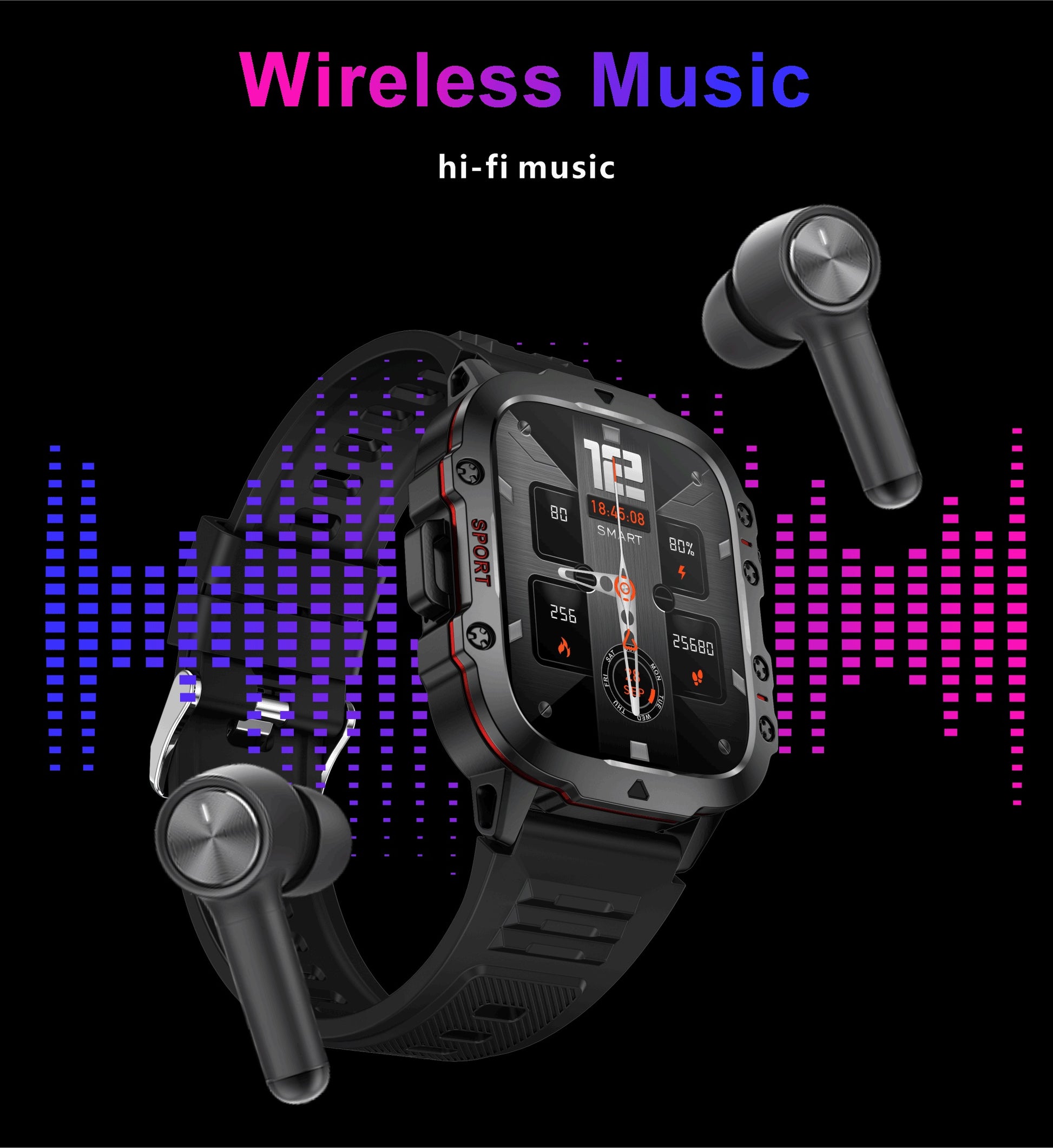 New Rugged Smart Watch Men Wireless Call IP68 Sport Fitness AI Voice Outdoor Smartwatch For Mobile Phones - Deni Sport Health
