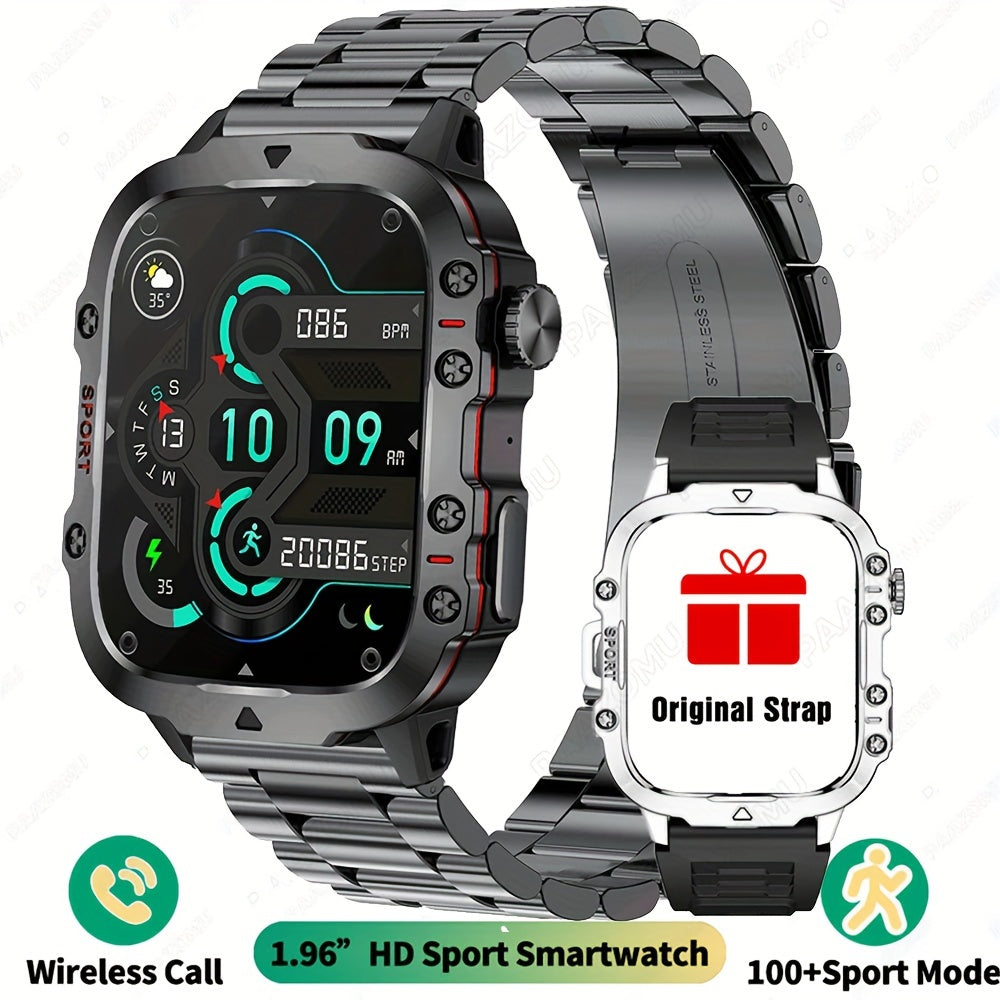 New Rugged Smart Watch Men Wireless Call IP68 Sport Fitness AI Voice Outdoor Smartwatch For Mobile Phones - Deni Sport Health