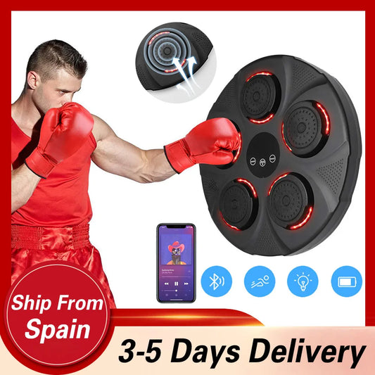 Smart Music Boxing Machine Boxing LED Lighted Sandbag Relaxing Reaction Training Target for Boxing Sports Agility Reaction