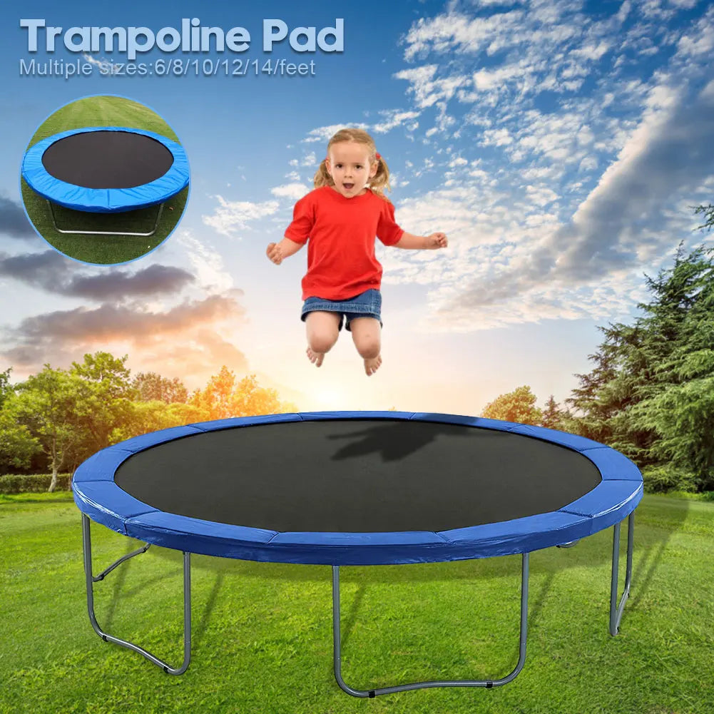 Waterproof Round Trampoline Replacement Safety Pad Spring Mat Cover Fits 6ft 8ft 12ft 14ft Frames Round Frame Cushion