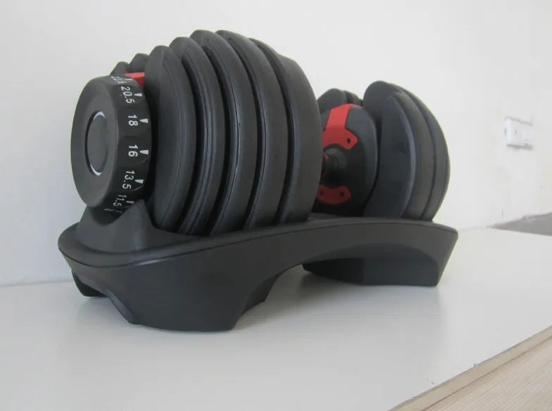 20kg adjustable dumbbell men's and women's household fitness equipment set kg rubber bell dumbbell adjustable weight.