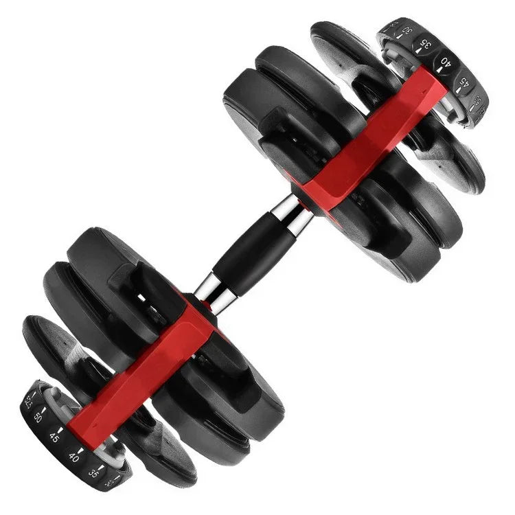 20kg adjustable dumbbell men's and women's household fitness equipment set kg rubber bell dumbbell adjustable weight.