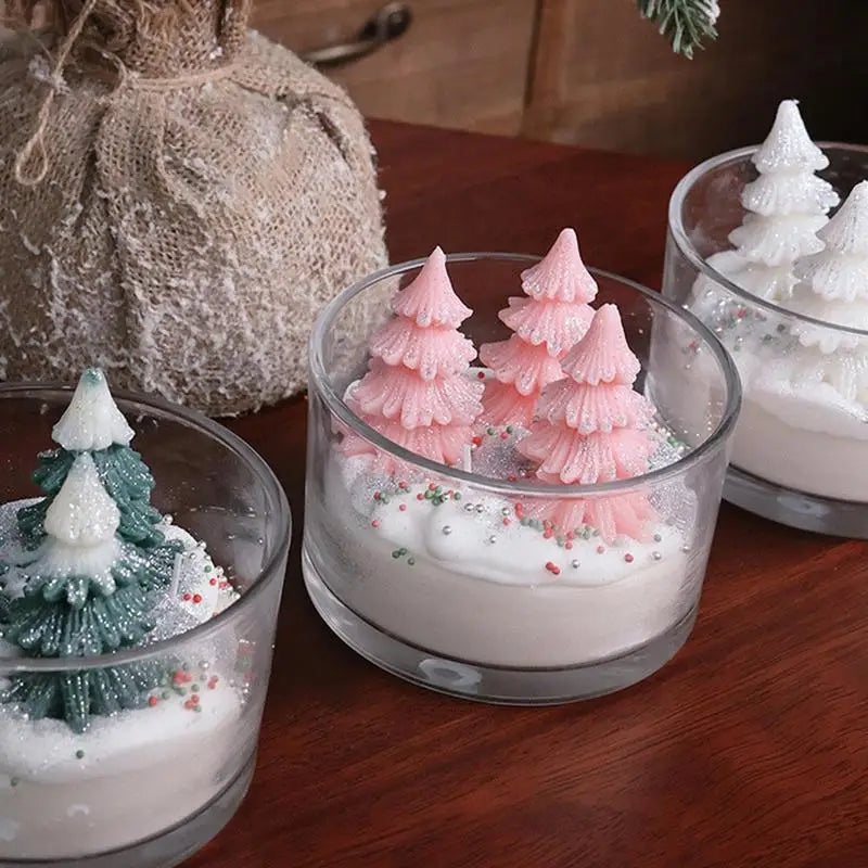 Christmas Tree Tea Candle Aromatherapy Tea Candle Decor For Christmas Meditation Yoga Relaxing Tealight Candle Seasonal Decor