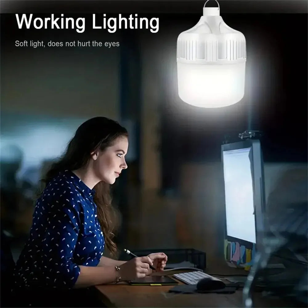 Usb Rechargeable Led Bulb Portable Camping Light Bulb Emergency Lighting Flashlight Lights Outdoor Picnics Hanging Tent Light