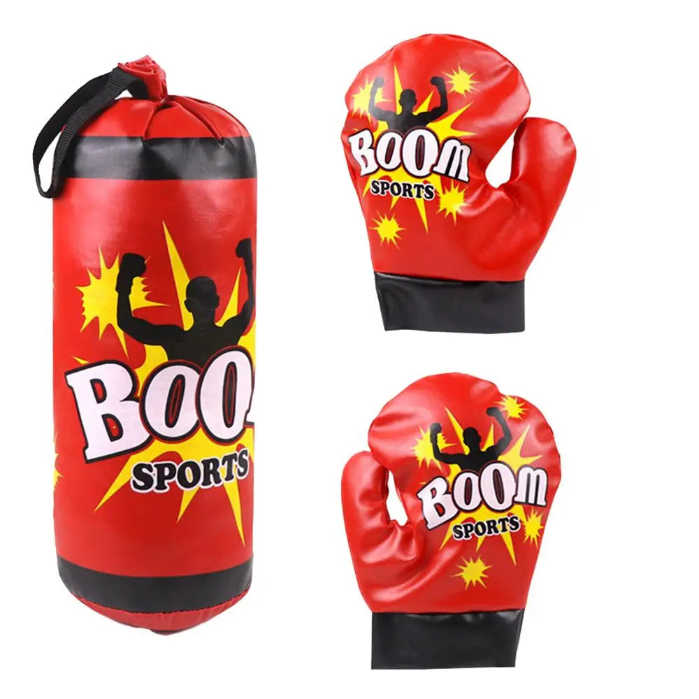 Kids Boxing Training Set Toddler Punching Bag Kids Boxing Gloves Indoor Fitness Sandbag Training Equipment For Coordination