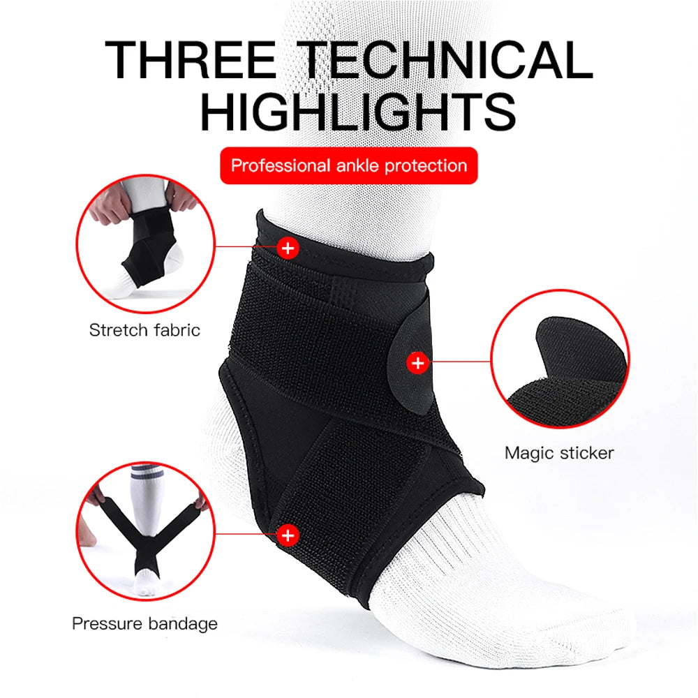 1Pcs Kids Children Ankle Brace Protector Adjustable Ankle Tendon Compression Brace Foot Support Stabilizer for Basketball Soccer