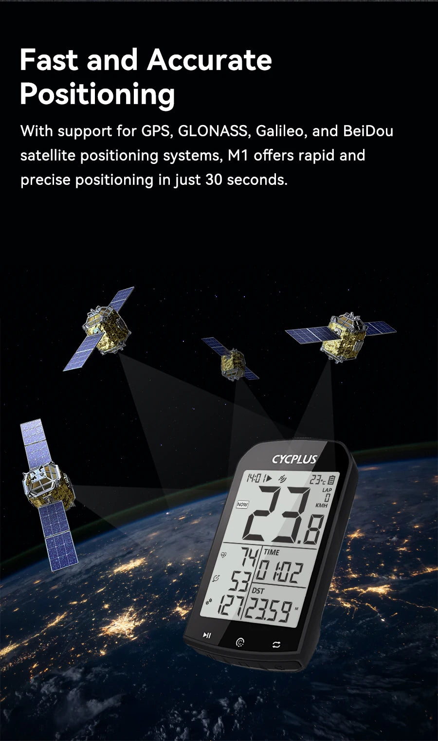 GPS Bike Computer Wireless CYCPLUS M1 Waterproof Speedometer Odometer ANT+ Bluetooth5.0 Cycling Bicycle Accessories